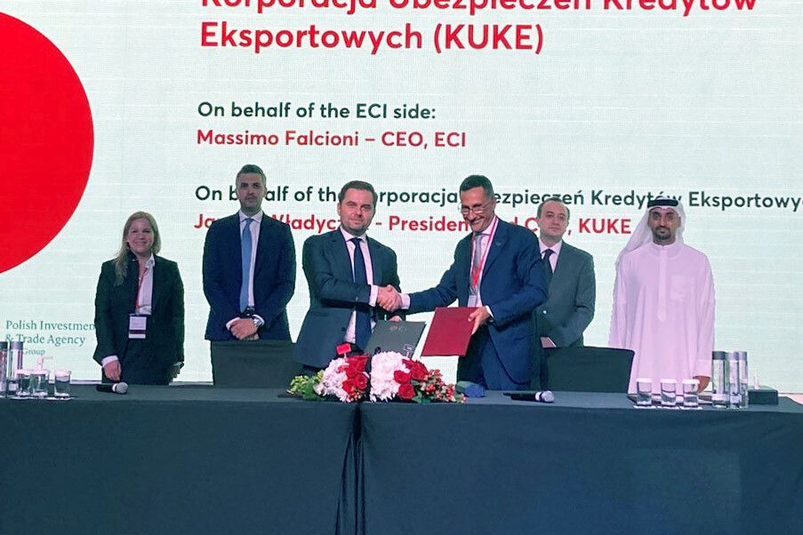 Janusz Władyczak (CEO of KUKE) and Massimo Falcioni (CEO of ECI)